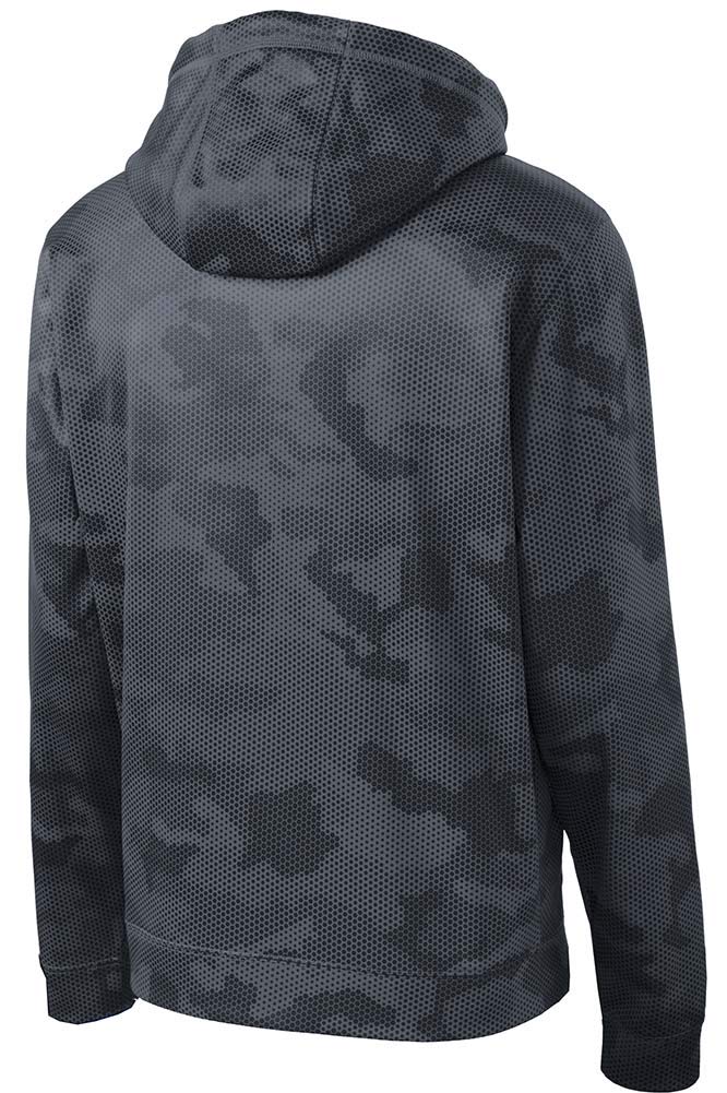 DRIEQUIP Youth Moisture Wicking CamoHex Fleece Hooded Pullover Jacket - Lightweight & Breathable for Outdoor Activities (XS-XL) - Perfect for Hiking, Camping & Cold Weather Sports