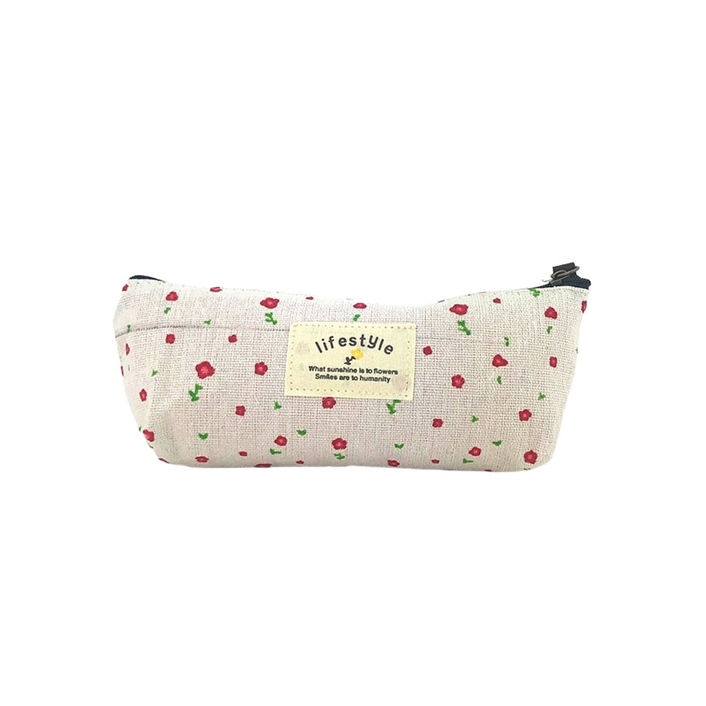 Cute Kawaii Canvas Poppy Pencil Case for School, Office & Travel - Stylish & Durable Stationery Organizer for Kids & Adults