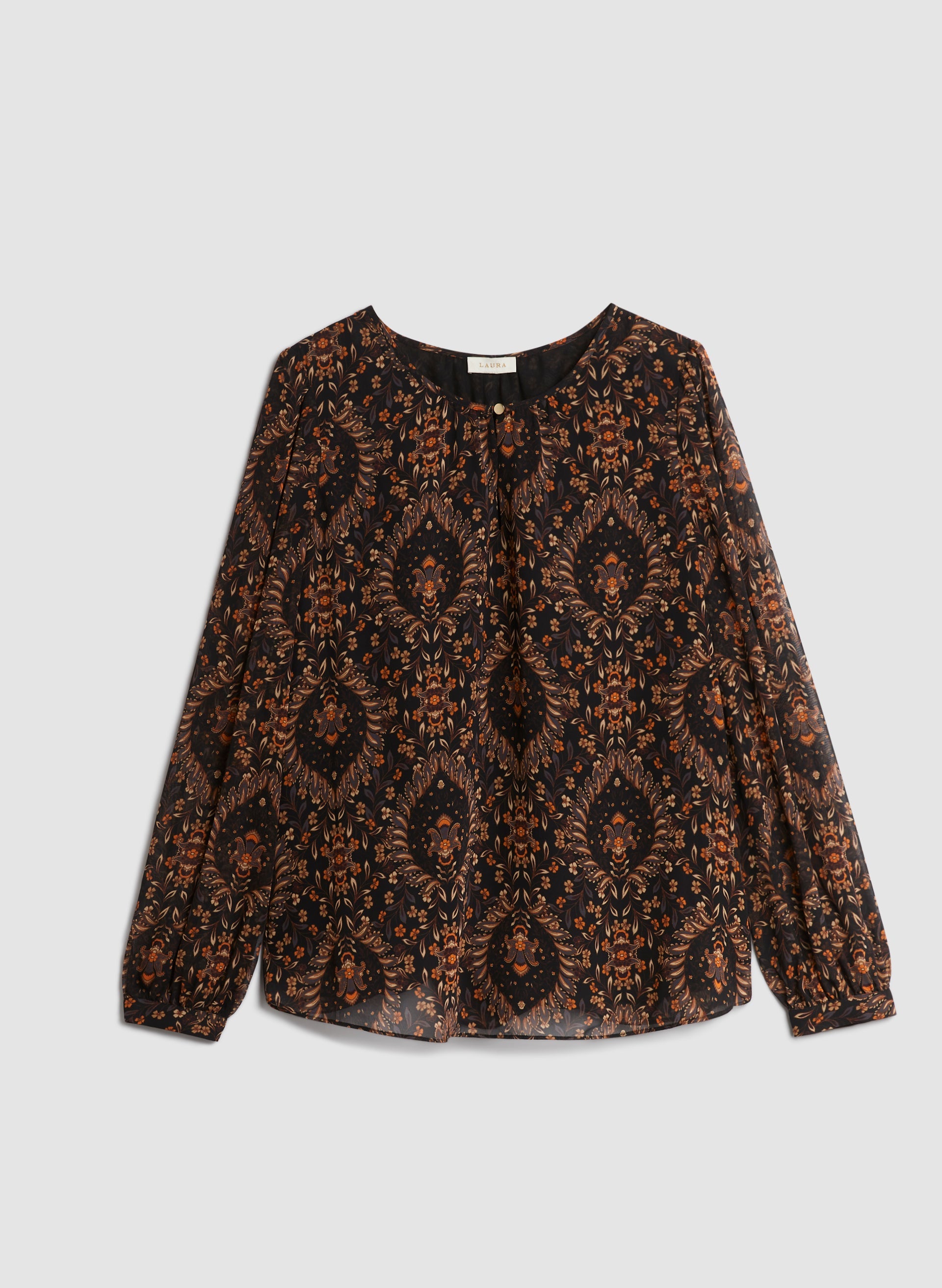 Floral Print Blouse for Women - Elegant Flowy Summer Tops with V-Neck & Short Sleeves - Perfect for Office, Date Night & Casual Outings