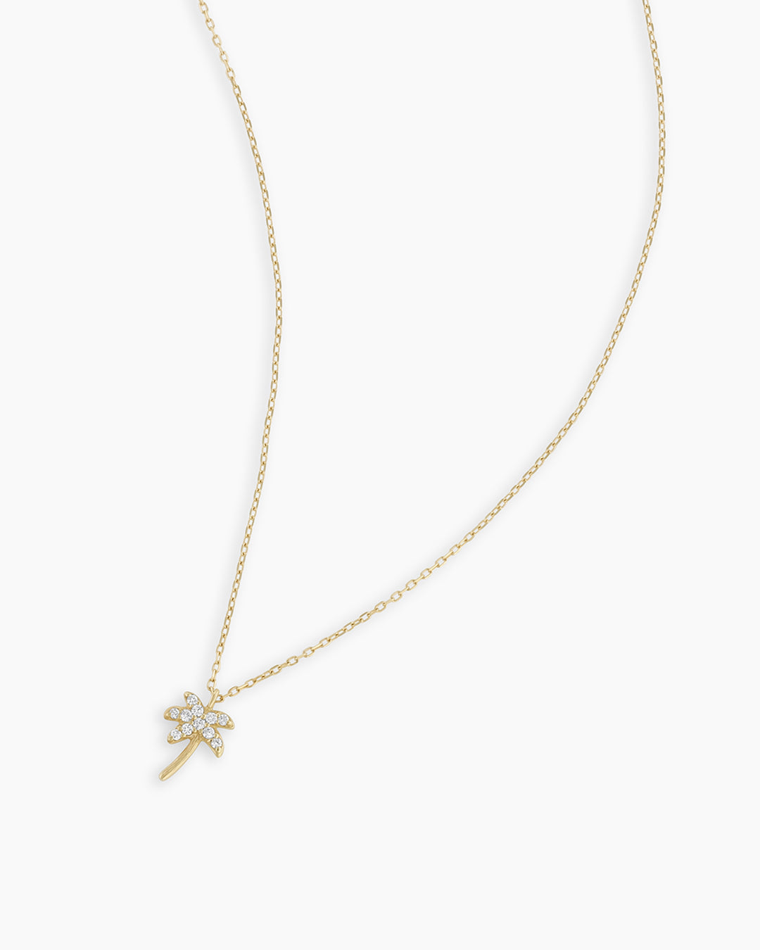 Exquisite Diamond Palm Necklace for Women - Elegant 14K Gold Pendant Necklace for Everyday Wear | Perfect Gift for Birthday, Anniversary & Valentine's Day | Jewelry for Special Occasions & Daily Fashion