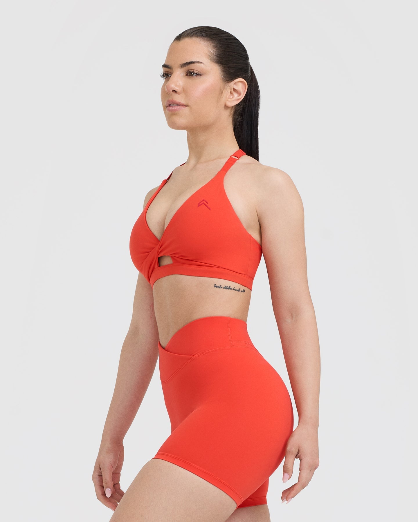 High-Performance Unified Twist Sports Bra - Charged Orange for Yoga, Running & Workouts | Breathable & Supportive Activewear for Women