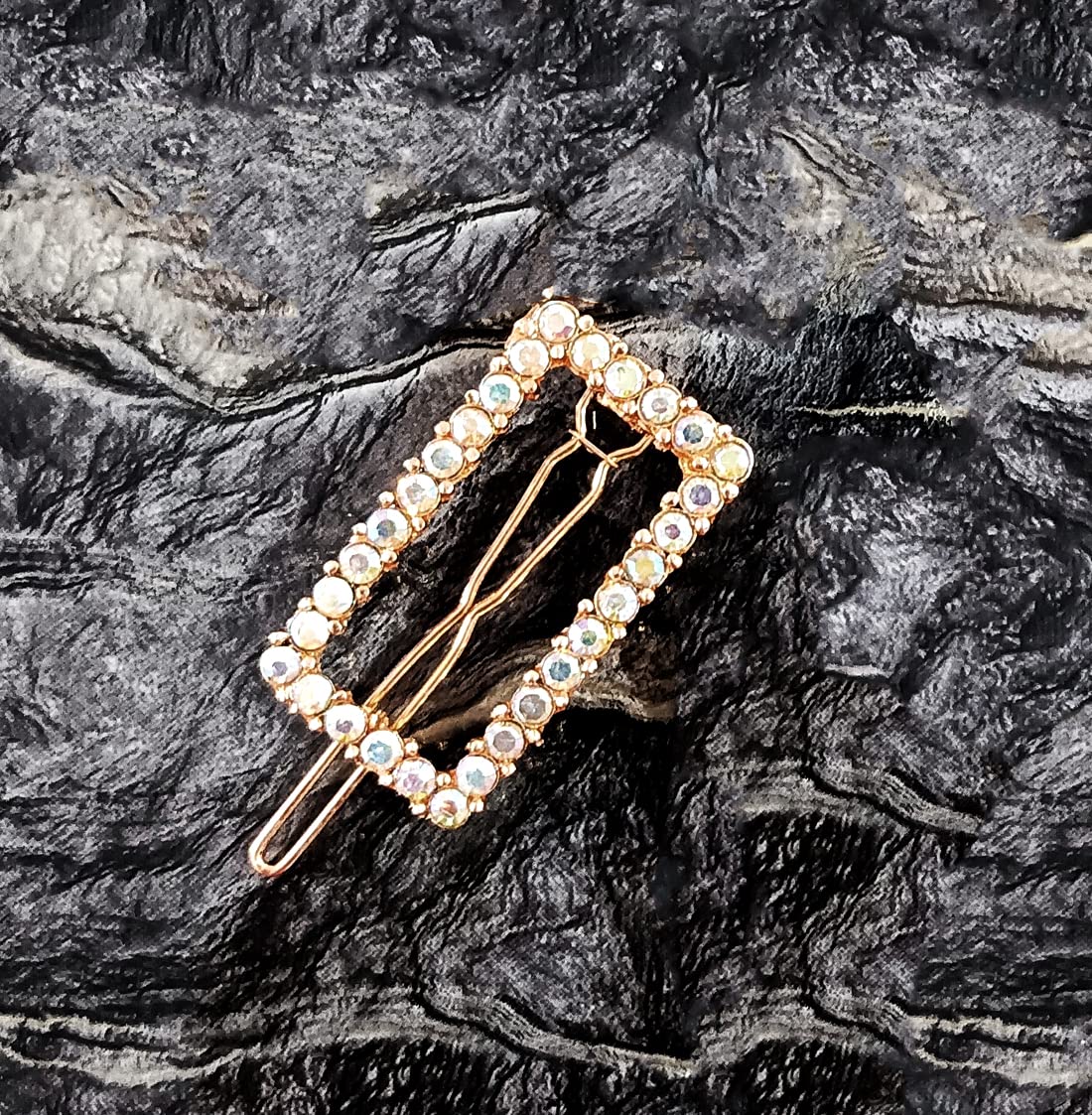 Korean Fashion Rhinestone Crystal Hair Clips for Women & Girls - Rectangle Snap Barrettes, Handmade Diamond Hairpins - Elegant Headwear Accessories for Party, Wedding & Everyday Styling (3 Pcs)