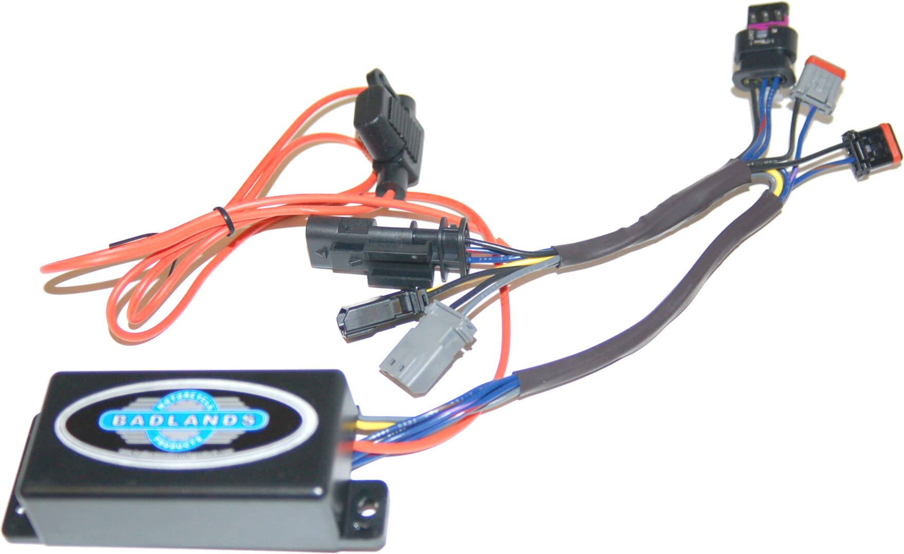 Badlands Motorcycle Illuminator Plug-In Run/Brake/Turn Signal Module - Universal LED Lighting Kit for Harley, Honda, Yamaha - Perfect for Night Riding & Safety Enhancement