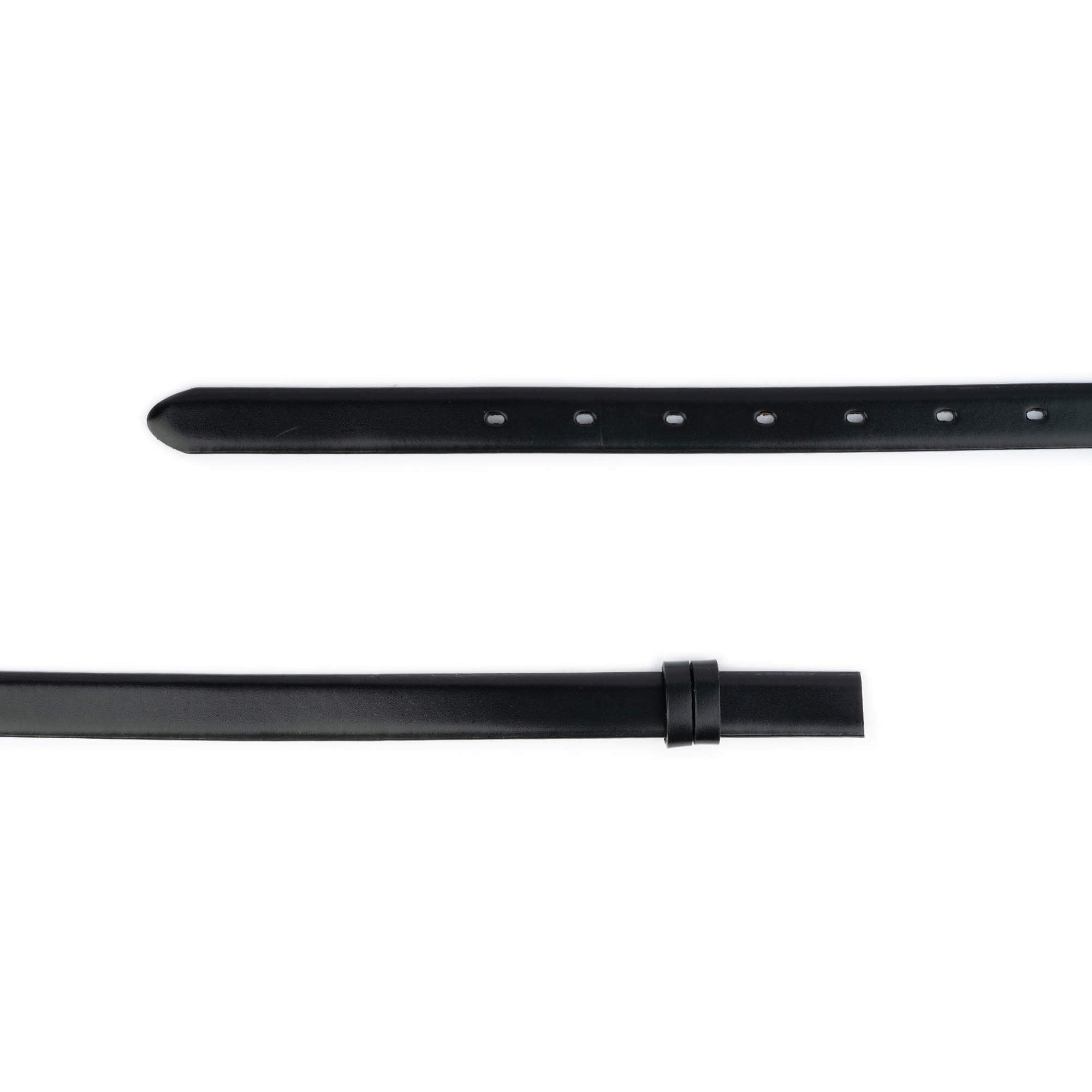 Dunhill Women's Replacement Black Thin Leather Belt Strap with Buckle - Perfect for Casual, Office & Formal Outfits