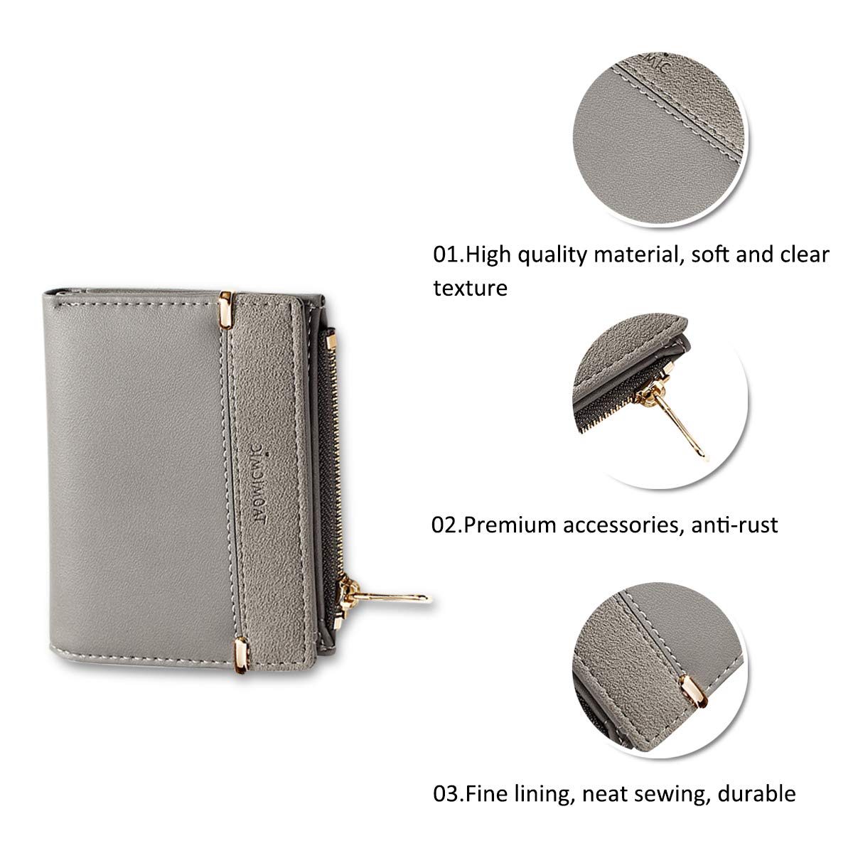 NICOLE & DORIS Women's PU Leather Bi-Fold Wallet - Slim Clutch Purse for Ladies | Perfect for Everyday Use, Travel & Gift Giving