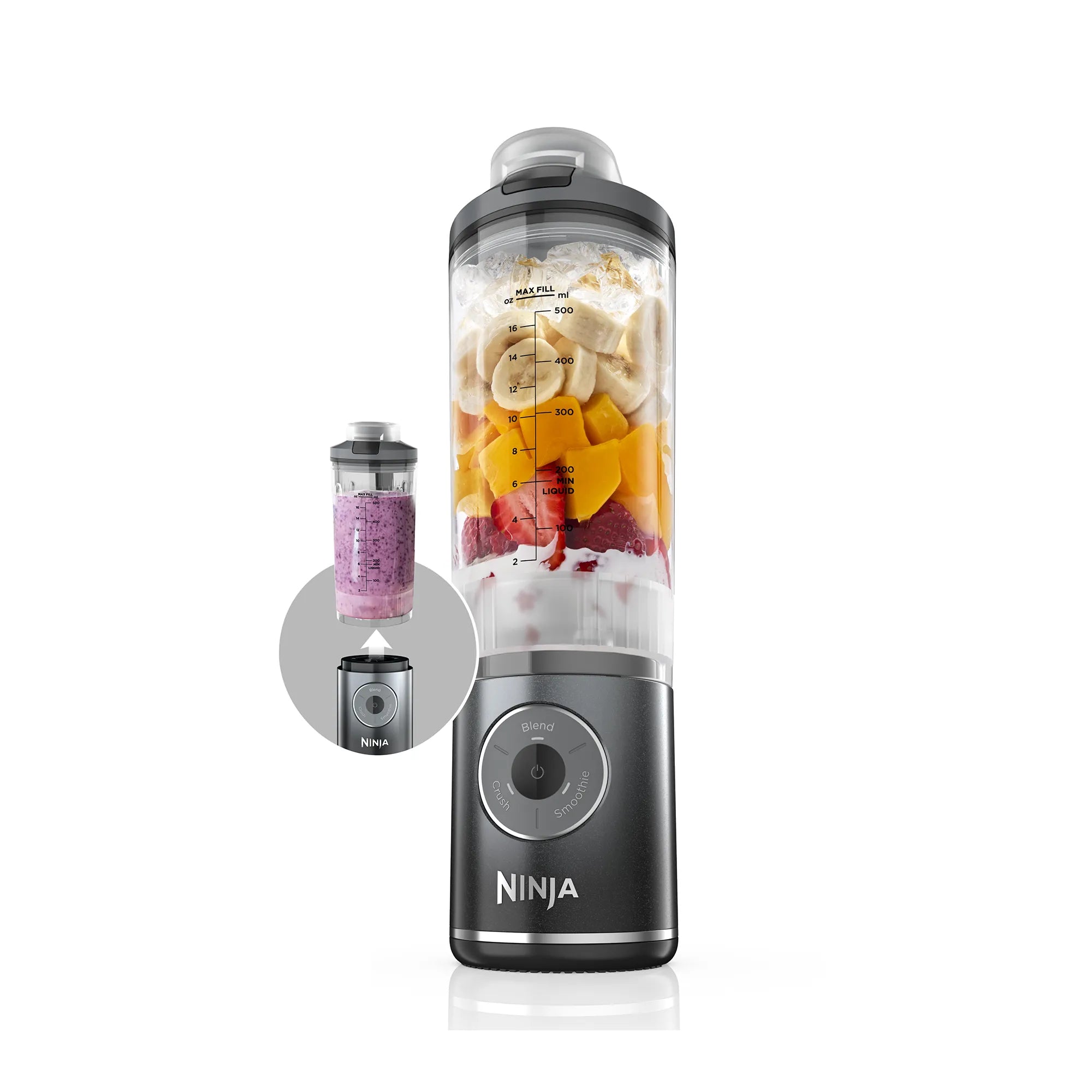 Ninja Blast Max Cordless Portable Blender - Powerful 1000W Motor, 20oz Travel Cup, USB Rechargeable for Smoothies, Protein Shakes & Meal Prep - Perfect for Gym, Office & Outdoor Adventures