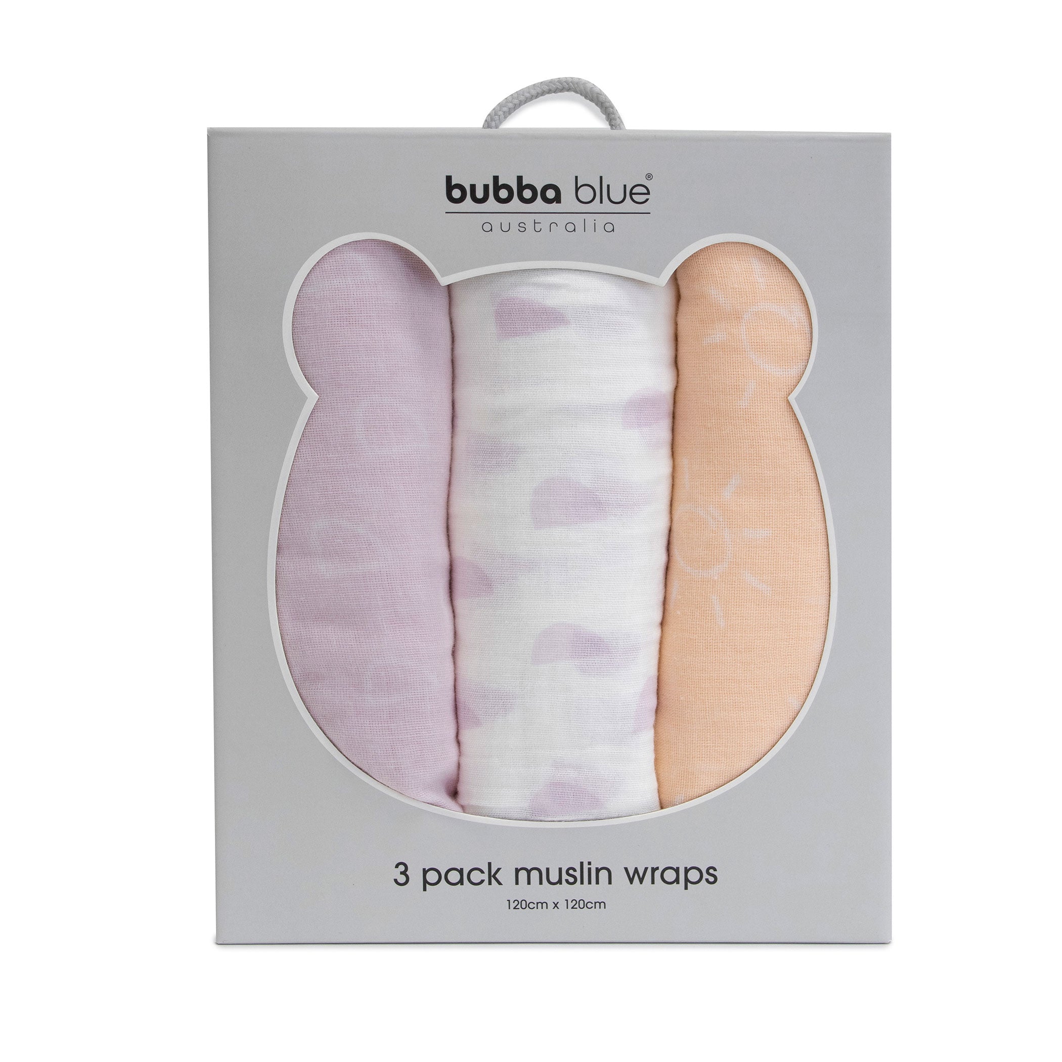 Nordic 3-Pack Muslin Swaddle Blankets - Soft Peach & Lilac for Baby Shower, Newborn Essentials & Nursery Decor