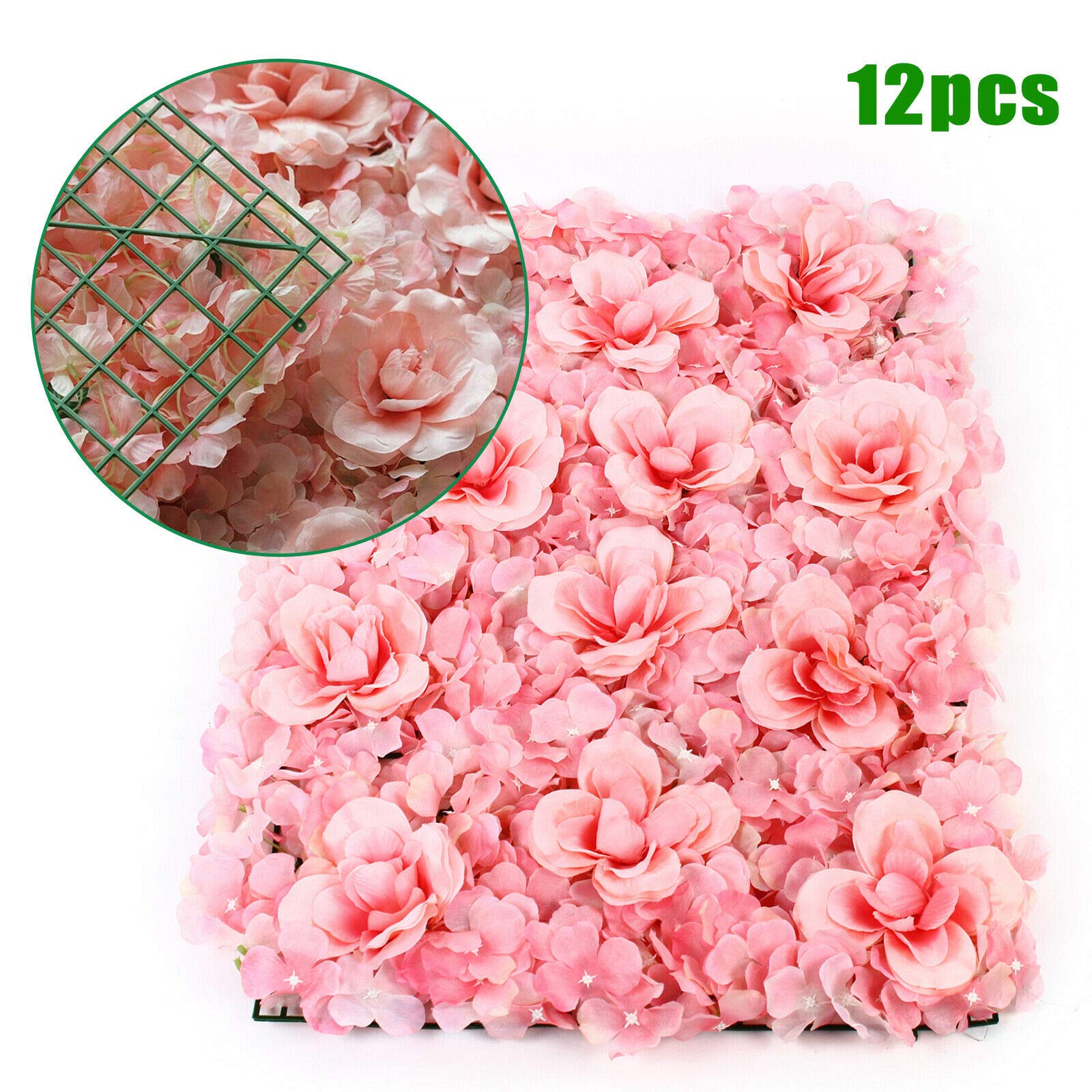 TFCFL 12PCS Artificial Flower Wall Panel - 24