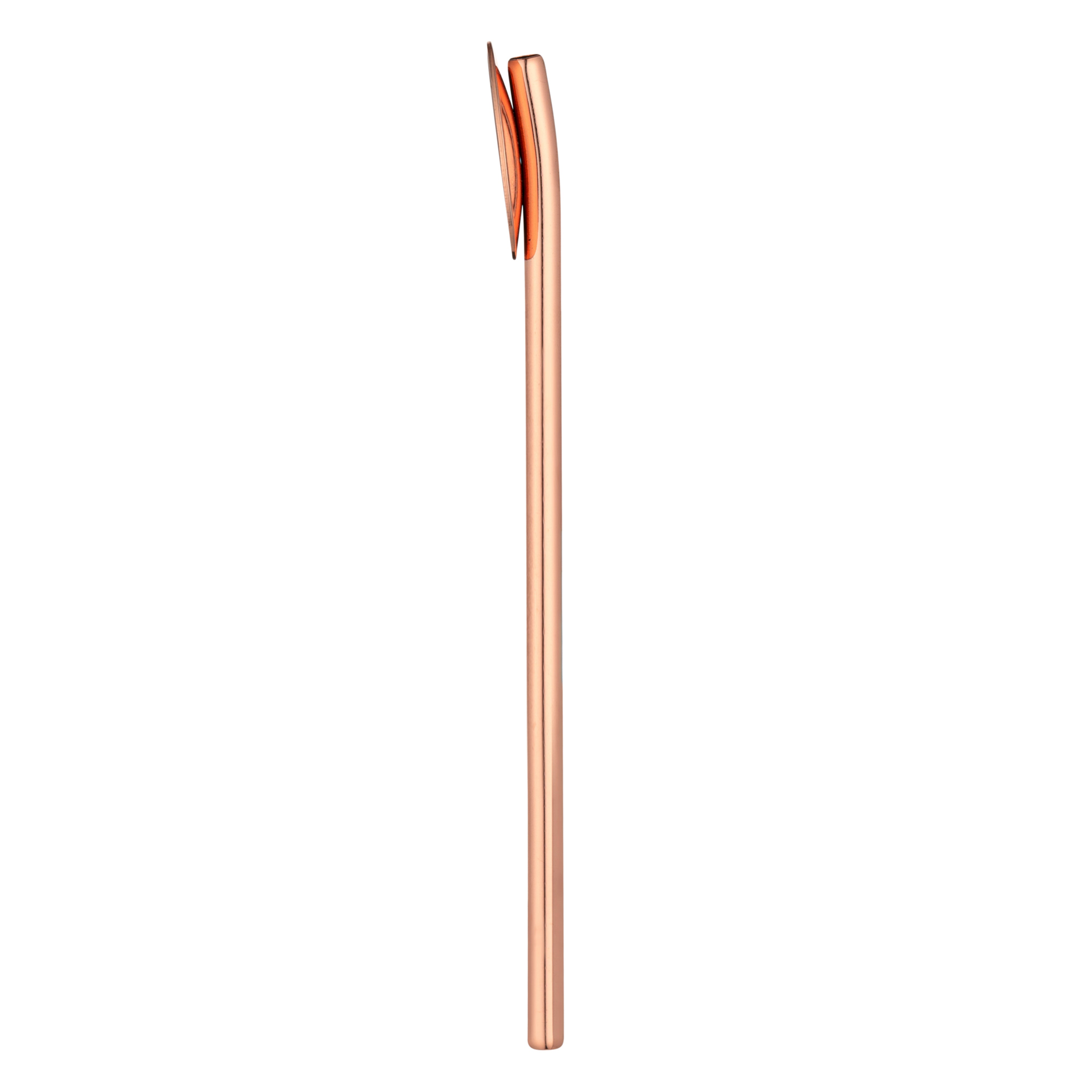 Bar Lux Copper Plated Stainless Steel Julep Spoon Straws - Set of 2 - Perfect for Mint Juleps, Cocktails & Iced Beverages