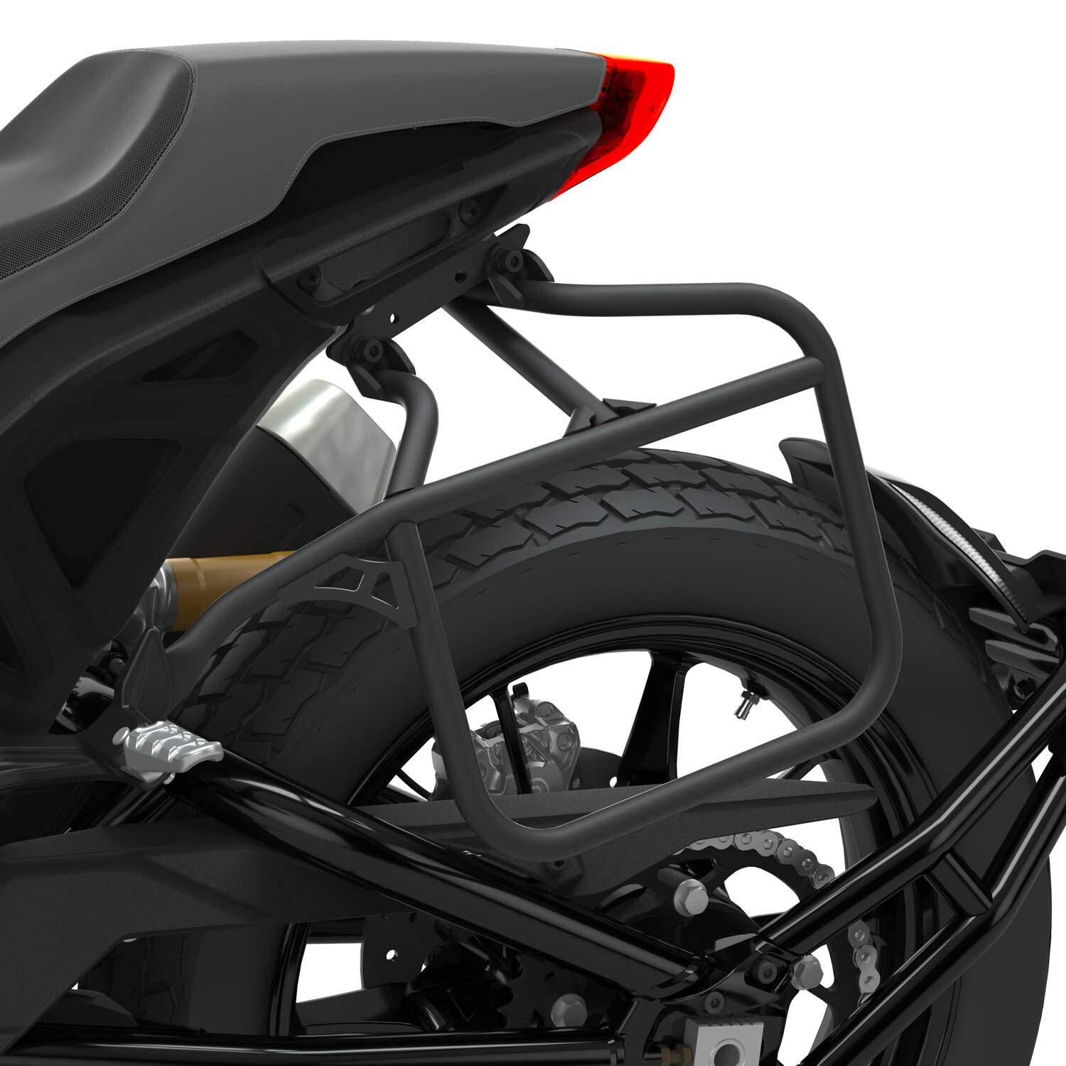 Indian Motorcycle Side Bag Rack - Heavy Duty Black Luggage Rack for Harley, Honda, Kawasaki - Perfect for Touring, Commuting & Adventure Riding