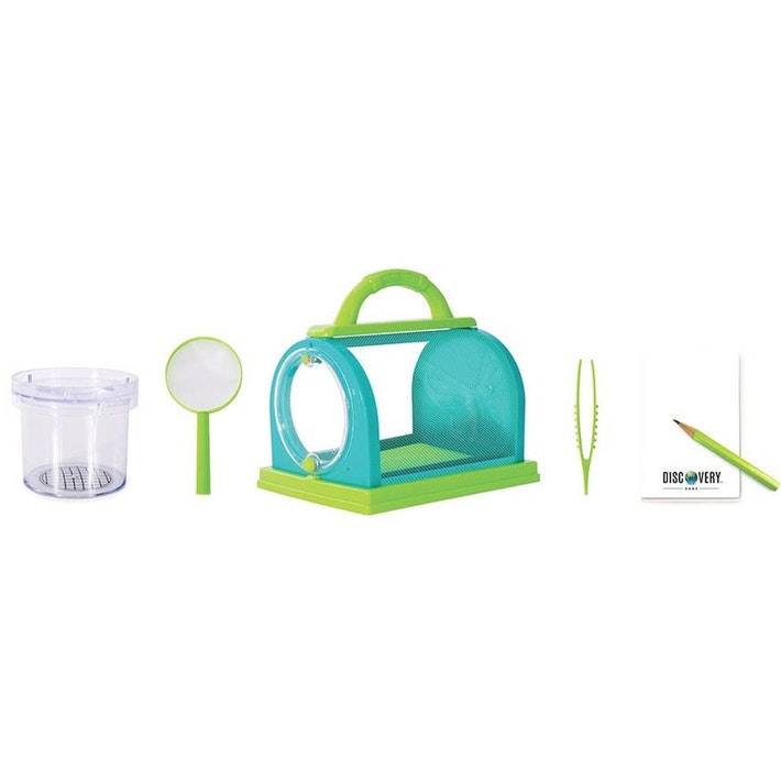 Discovery Zone Bug Study Set - Kids Insect Exploration Kit with Magnifying Glass, Tweezers & Guide Book - Outdoor Science Learning Toy for Children (Perfect for Backyard Adventures & Nature Exploration)