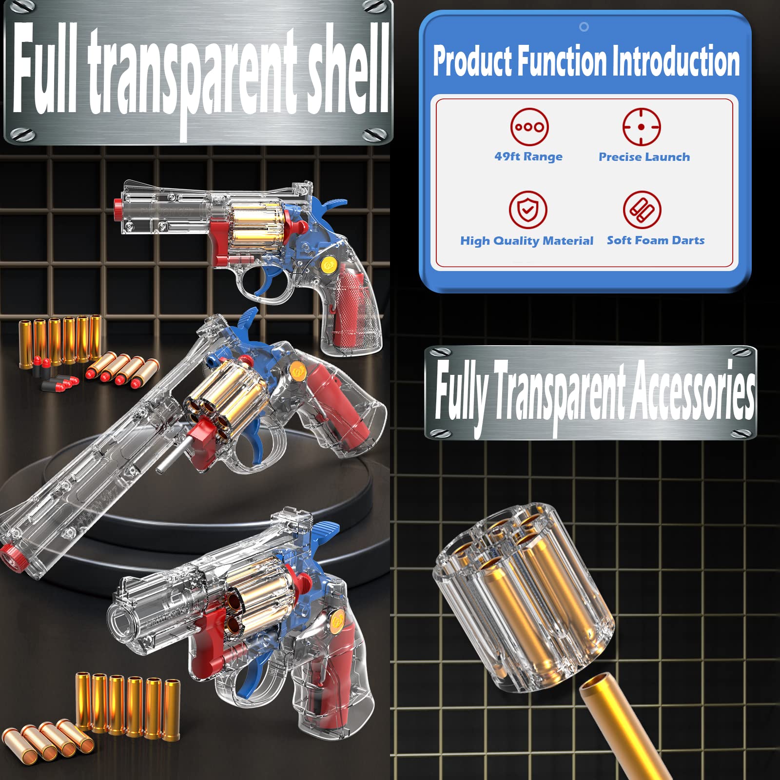 Nerf Foam Blaster Gun Set with Soft Darts for Kids 5-8 - Outdoor Play Toy