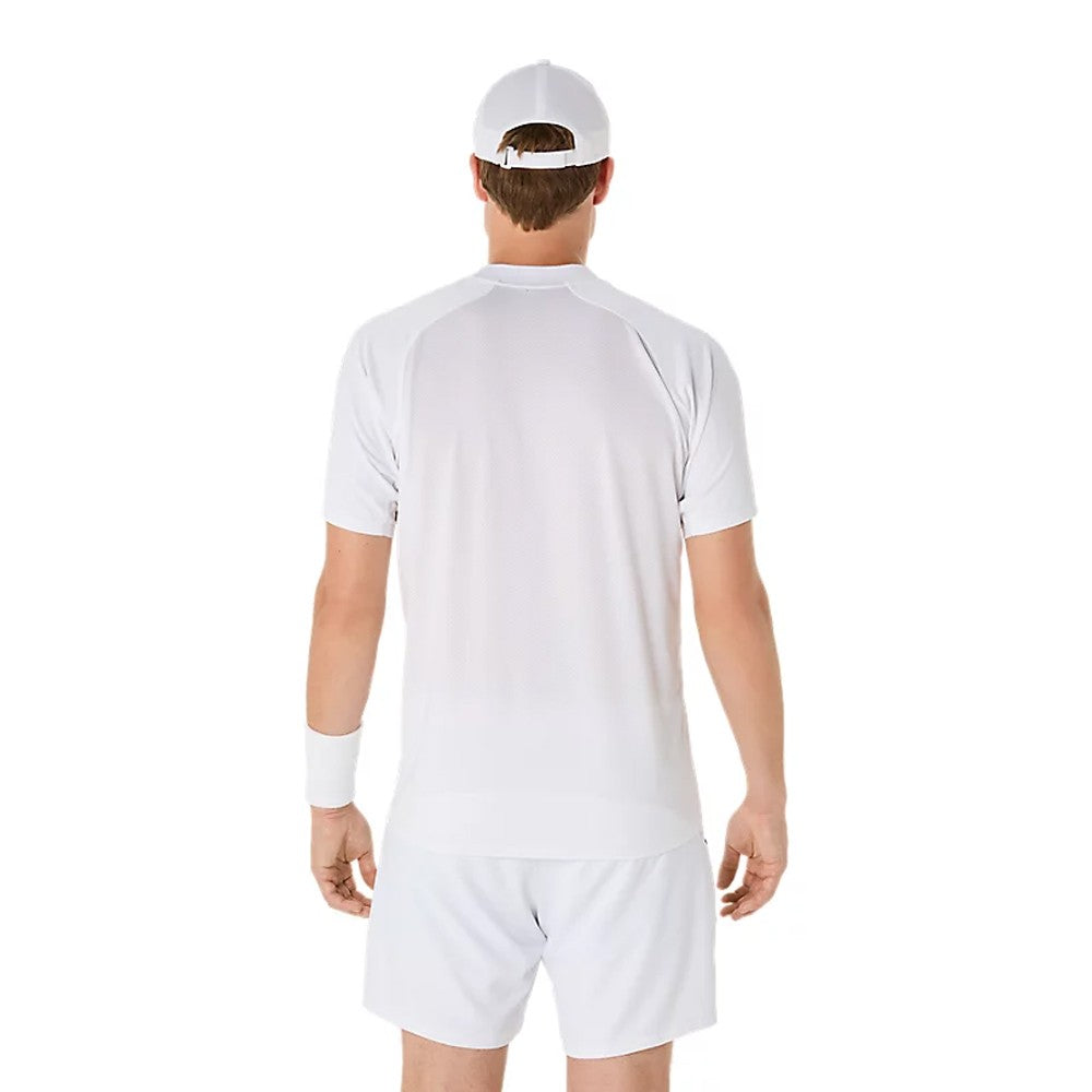 ASICS Men's Match Actibreeze Polo Shirt - Breathable, Moisture-Wicking Performance Tennis & Golf Shirt in Brilliant White - Perfect for Sports & Casual Wear