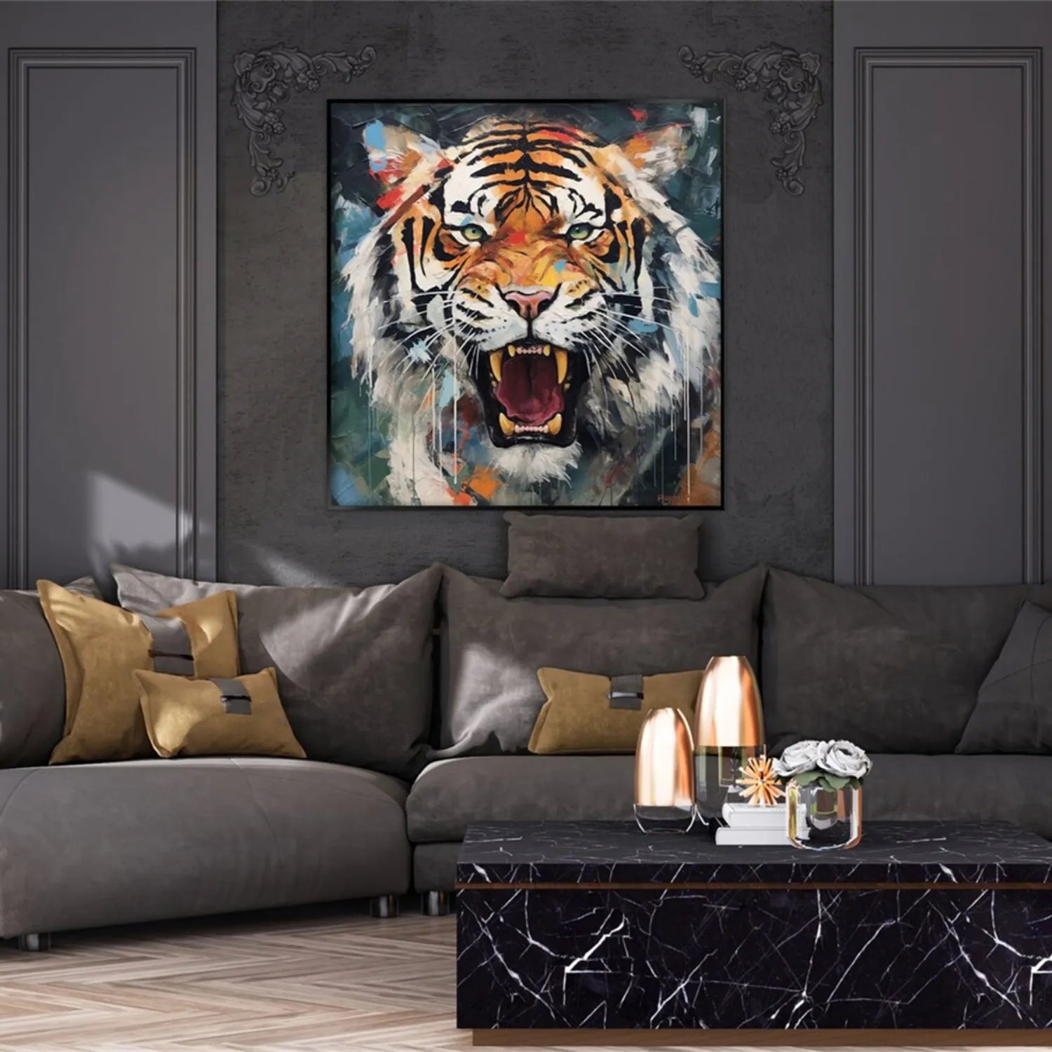 Animal Art Painting #AP082 - Handmade Canvas Wall Decor for Living Room, Bedroom & Office - Perfect Gift for Pet Lovers & Home Decor