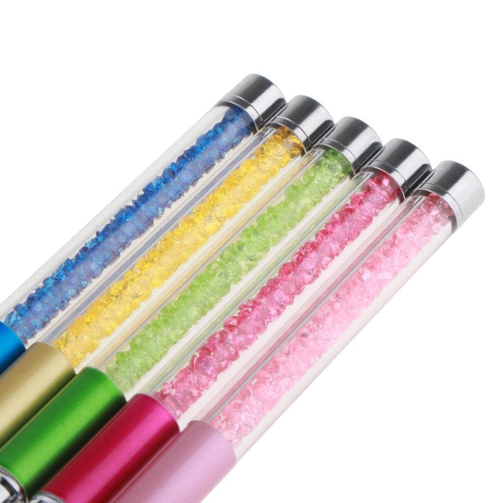 VMS INDIA 5-Piece Rhinestone Handle Makeup Brush Set - Eyelash Comb, Mascara Wand & Cosmetic Applicators | Perfect for Professional Makeup Artists & Home Beauty Routines