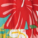 Vibrant Tropical Floral Print Smocked Waist Flare Dress for Women - Perfect for Beach Vacations, Summer Parties & Boho Fashion