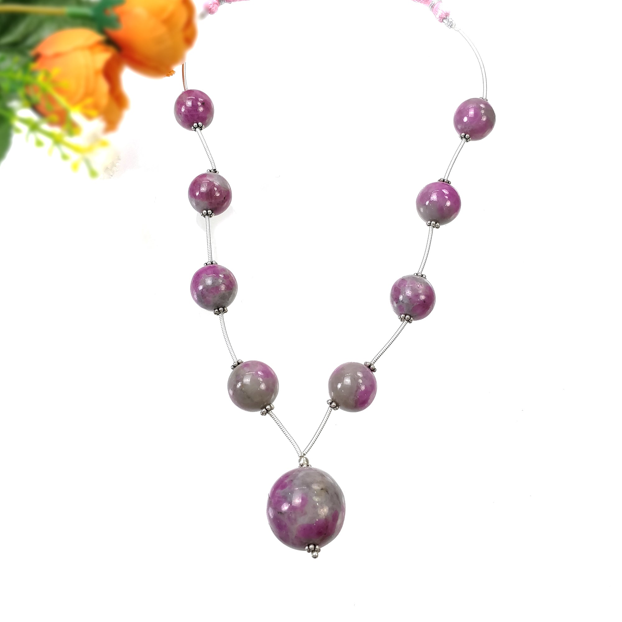Natural Untreated Bi-Color Zoisite Ruby Loose Beads - 200.40cts (12mm-19mm) for Jewelry Making, DIY Crafts & Healing Crystal Collections | Premium Gemstone Beads for Necklaces, Bracelets & Spiritual Energy Work