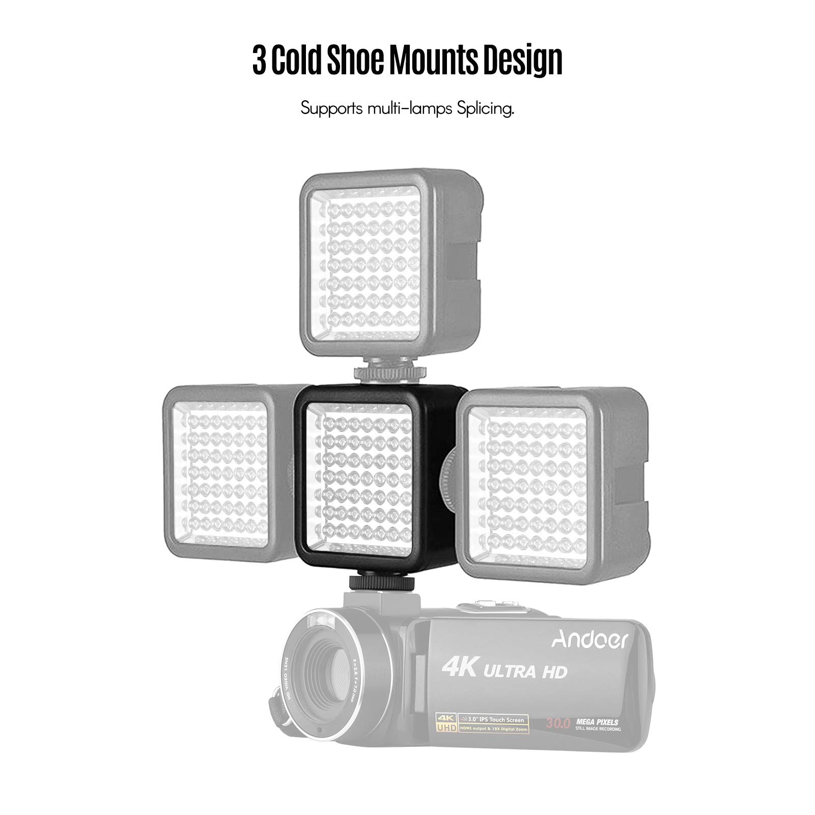 Andoer IR49S Mini IR Night Vision Light for Camera - Vlog & YouTube Recording