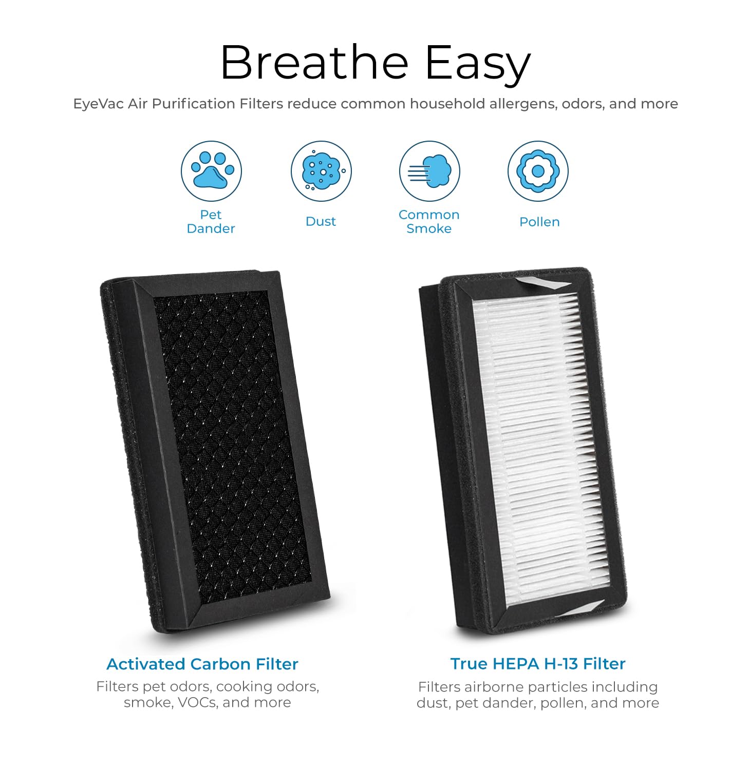 EyeVac Air 2-in-1 HEPA Air Purifier & Touchless Vacuum Automatic Dustpan - Ultra Fast & Powerful 1000W Corded Canister Vacuum - Bagless, 600 Sq ft Coverage with Auto Sensors (White/Silver) - Perfect for Home, Office, and Pet Hair Cleaning