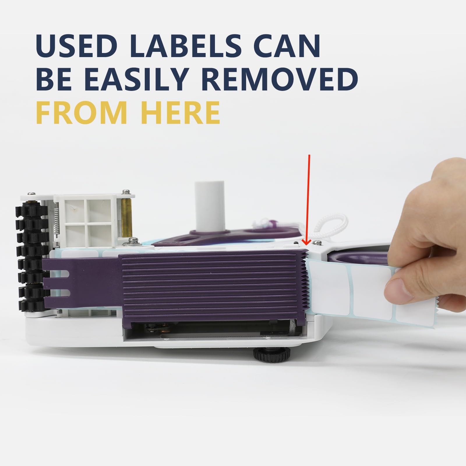 Hand-Held Round Bottle Label Applicator - Manual Labeling Machine for Square, Round & Curved Surfaces - Perfect for Cosmetic, Pharmaceutical & Food Packaging