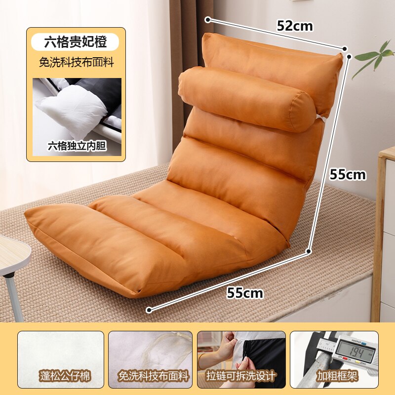 Foldable Tatami Recliner Sofa Chair - Comfortable Japanese Style Floor Couch for Living Room, Bedroom & Outdoor Relaxation