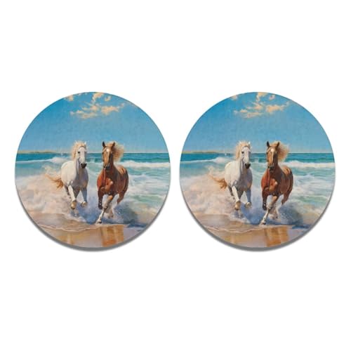 Running Horse on Beach