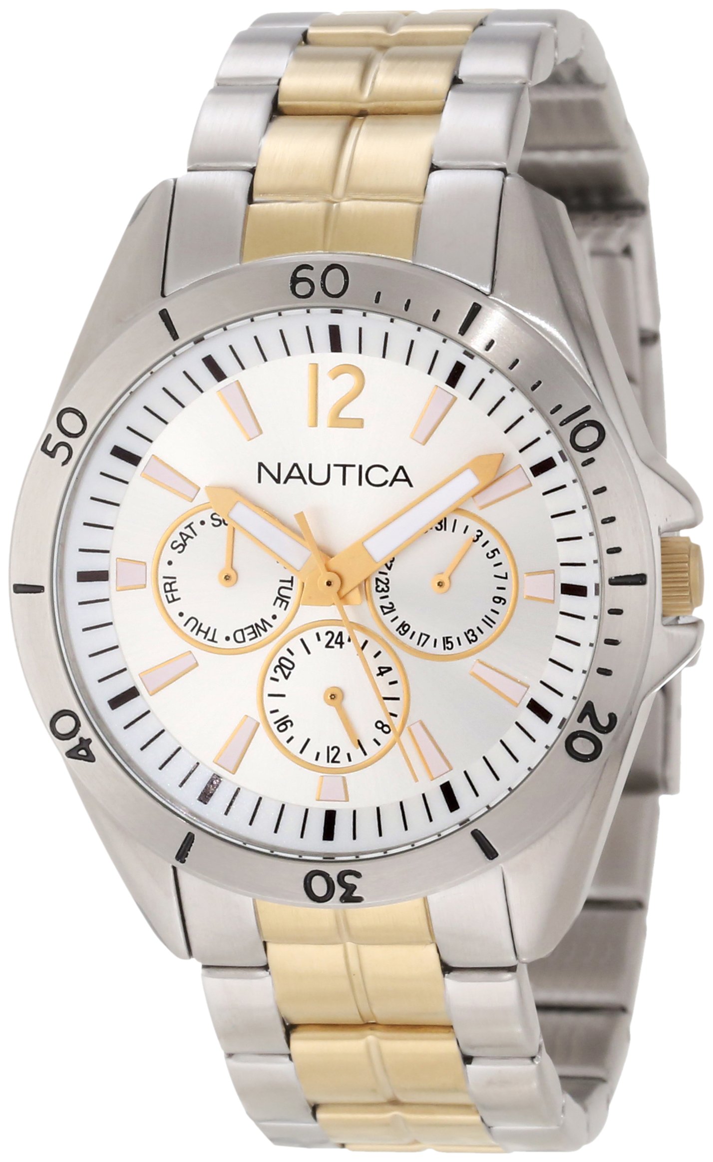 Nautica Men's Quartz Watch with Resin Band & Silicone Strap - Stylish Waterproof Wristwatch for Casual, Business & Outdoor Activities
