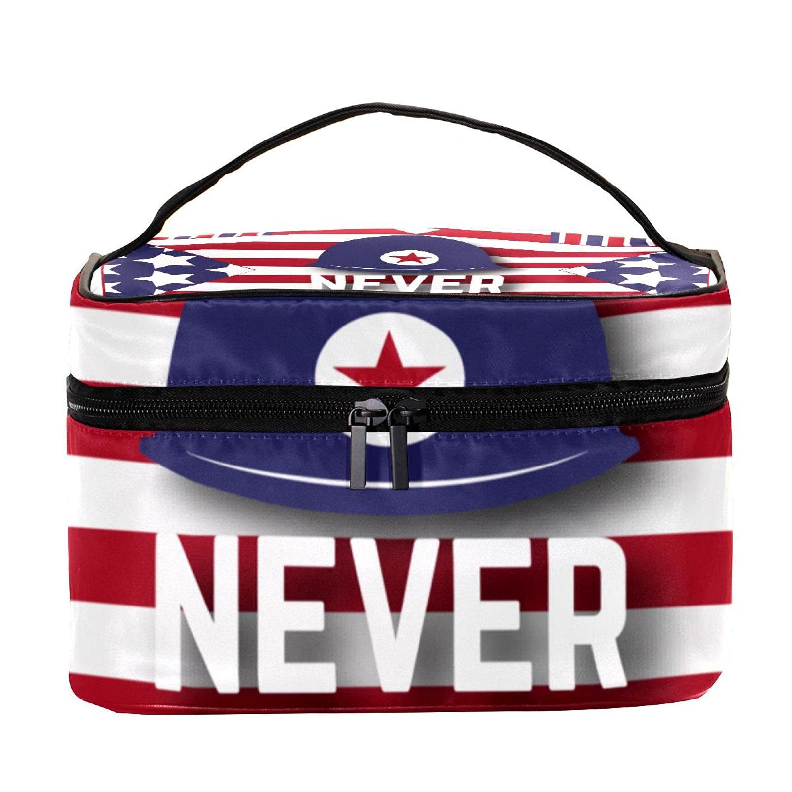 Memorial Day Themed Travel Makeup Bag - Large Cosmetic Organizer with Zipper for Women & Girls - Perfect for Vacation, Gym, and Daily Essentials Storage