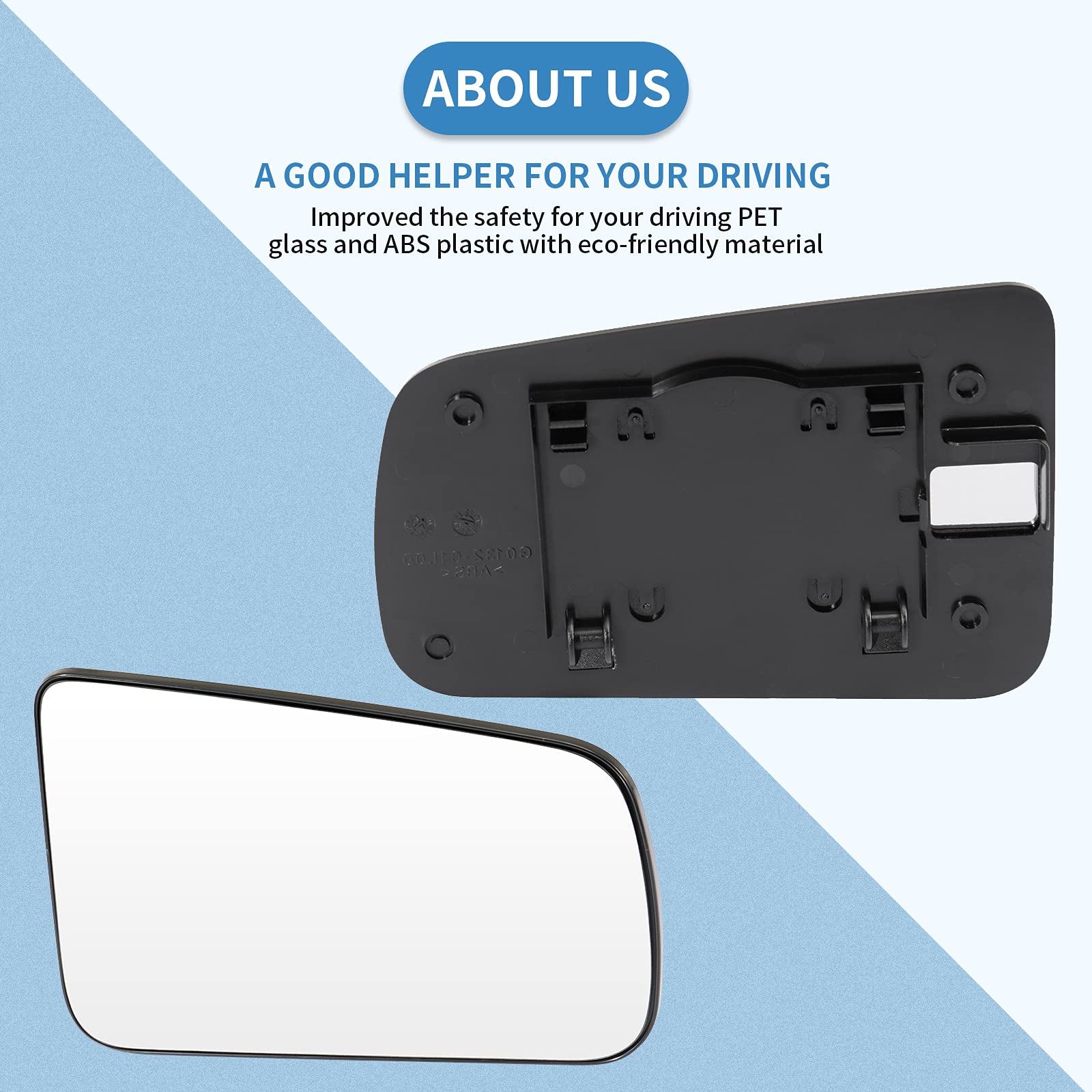 ECCPP Right Passenger Side Exterior Mirror Glass Replacement for 2008-2011 Ford Focus - Perfect for Safe Driving and Parking Assistance