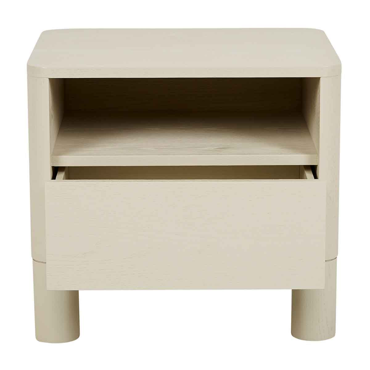 Modern Open Bedside Table - Minimalist Nightstand with Storage Shelf for Bedroom, Living Room & Office - Perfect for Small Spaces, Books, Alarm Clock & Decor