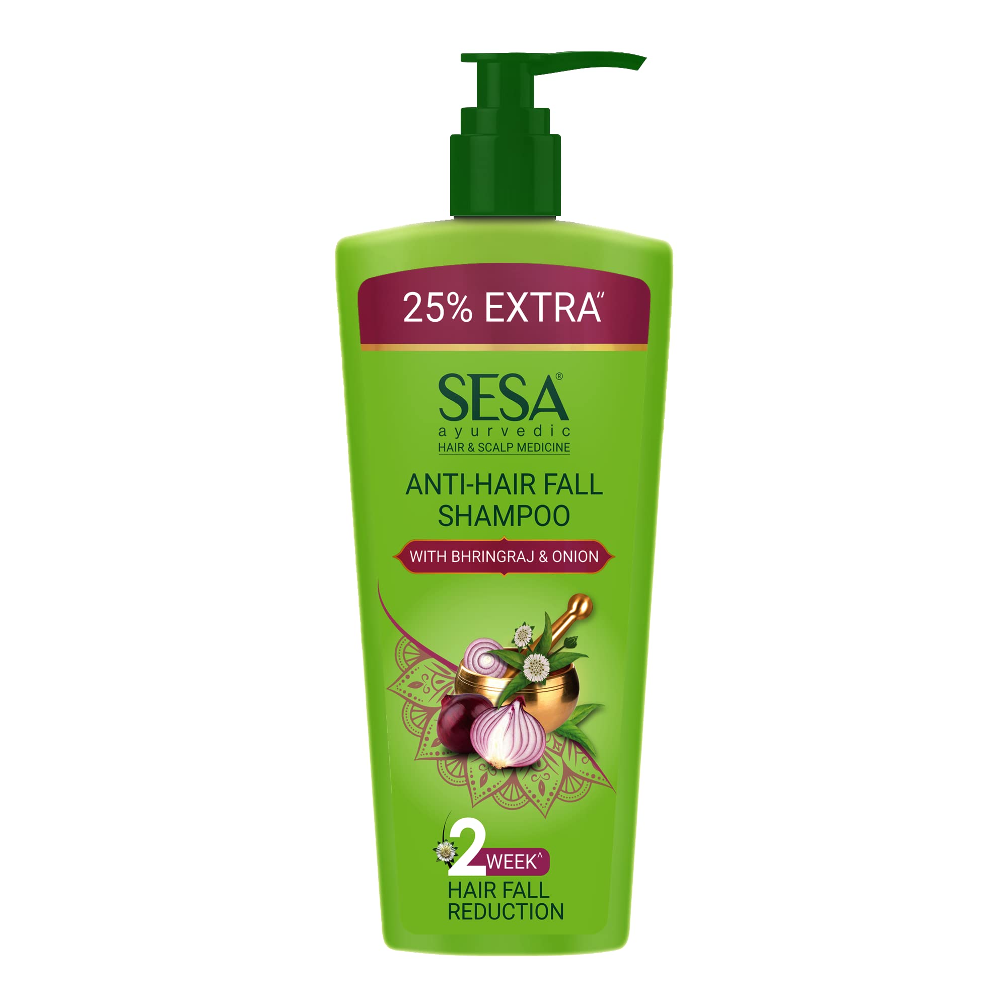SESA Ayurvedic Anti Hairfall Shampoo for Dry & Frizzy Hair - 500ml | Reduces Hair Loss with 6 Natural Herbs | Paraben & Sulfate Free | Ideal for Daily Hair Care & Scalp Nourishment