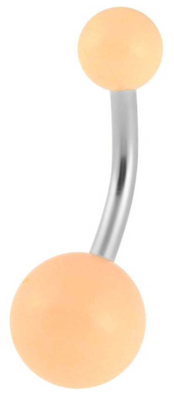 Surgical Steel & Acrylic Double Ball Belly Button Ring - Hypoallergenic Body Jewelry for Navel Piercing - Perfect for Everyday Wear, Parties, and Beach Outfits