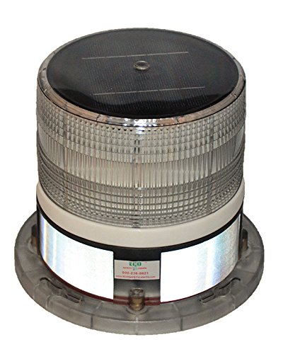 IP68 Solar LED Safety Lantern - Clear White 4-7NM Flashing/Steady Mode - Waterproof Marine, RV, Camping & Emergency Light for Outdoor Use
