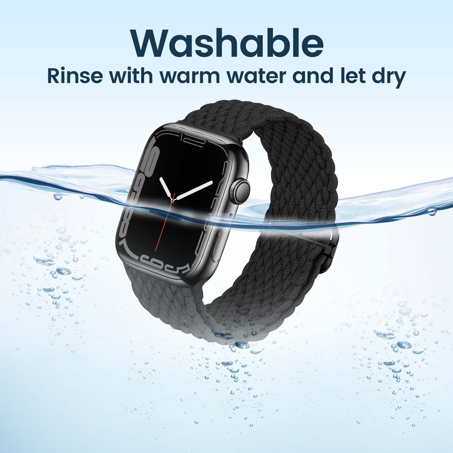 Stretchy Adjustable Solo Loop Band for Apple Watch 38mm 40mm 41mm 42mm 44mm 45mm 49mm - Elastic Braided Nylon Strap Compatible with iWatch Series SE 8 7 6 5 4 3 2 1 - Perfect for Workouts, Running & Everyday Wear (Unisex Design for Men & Women)