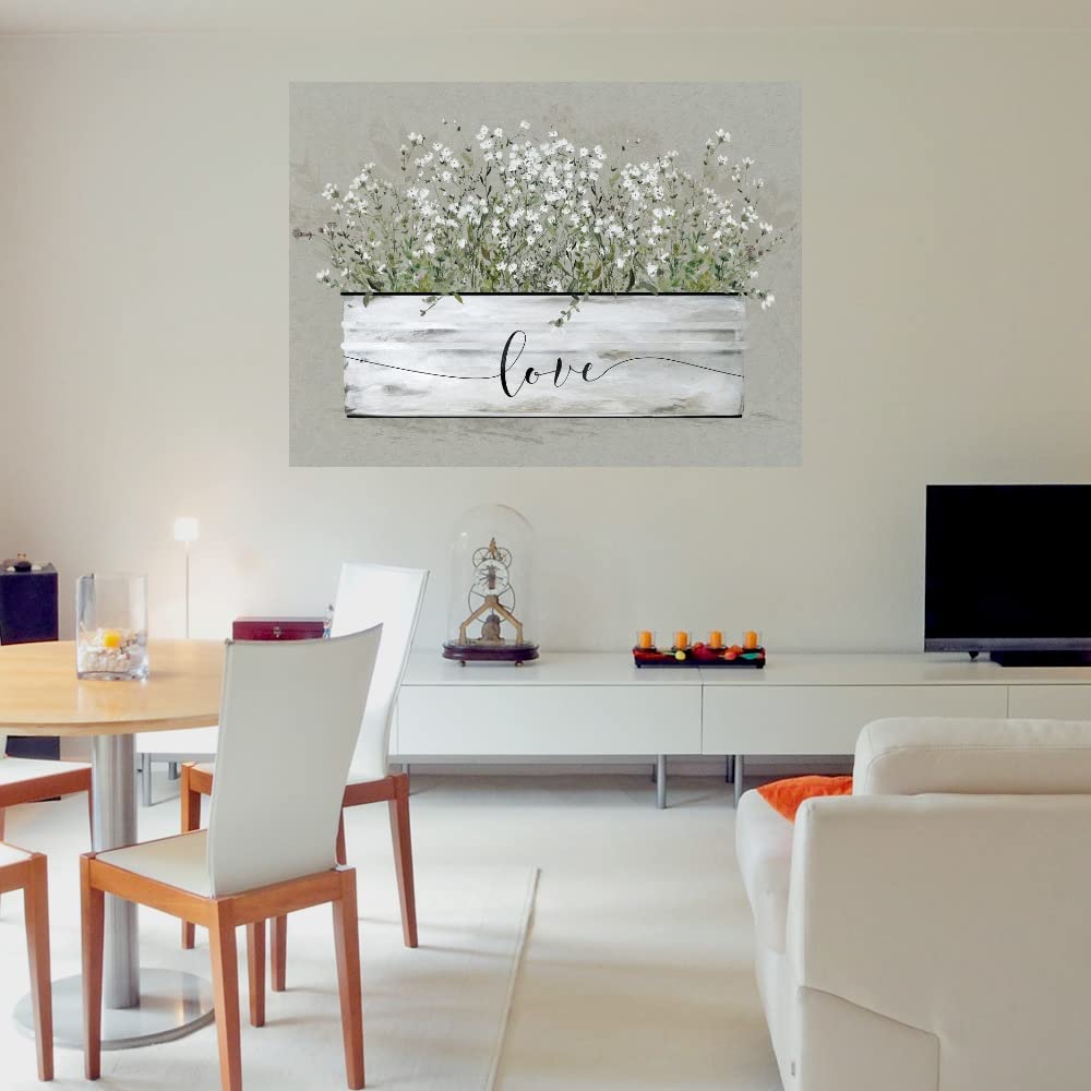 Graceful Floral Canvas Wall Art - Bouquet of Love by Artist Carol Robinson - 32x24 Inch Ready to Hang Painting for Living Room, Bedroom, Office Decor - Perfect for Home, Wedding Gift & Interior Design