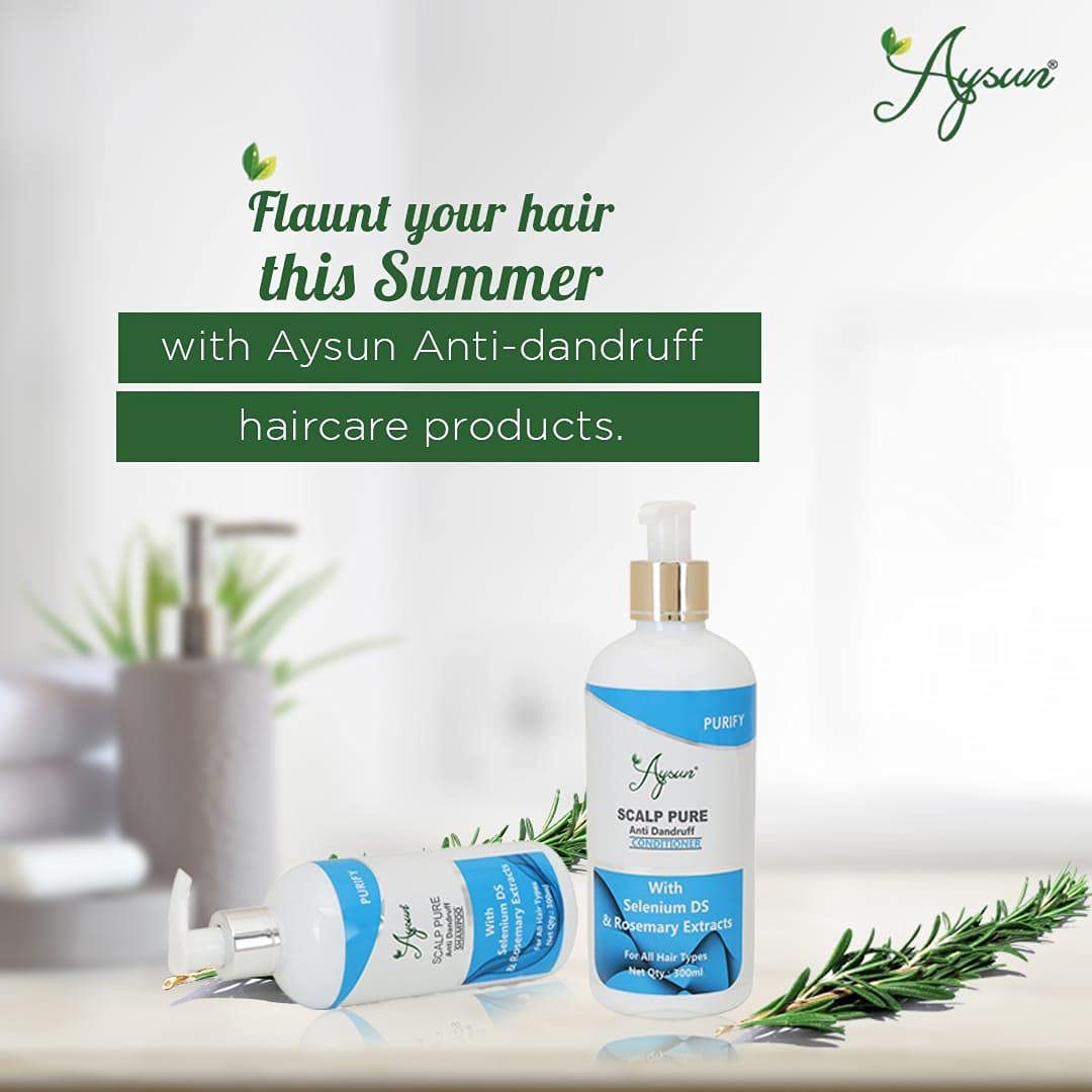 Aysun Scalp Pure Anti Dandruff Conditioner for Dry & Itchy Scalp - 300ml | Sulfate-Free & Natural Ingredients | Hydrating Hair Treatment for Men & Women | Perfect for Daily Use & Sensitive Scalp Care