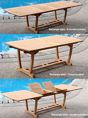 Premium 11-Piece Outdoor Patio Teak Dining Set - 94