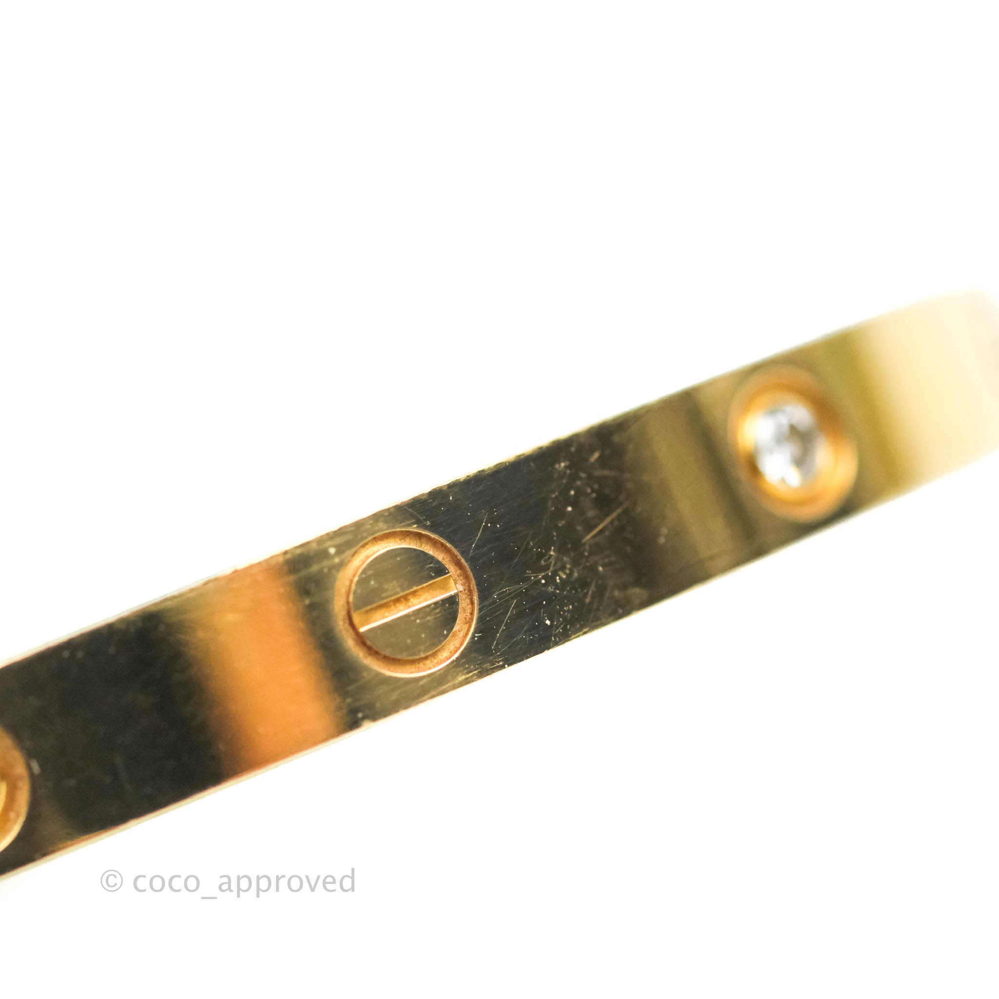 Cartier Love Bracelet 4 Diamond 18K Yellow Gold Jewelry - Luxury Gift for Anniversary, Valentine's Day & Special Occasions
