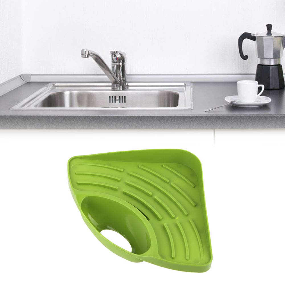 Multifunctional Kitchen Sink Corner Organizer - Space Saving Draining Rack & Storage Accessories for Dishes, Sponges, Utensils - Perfect for Small Kitchens, Apartments & RVs