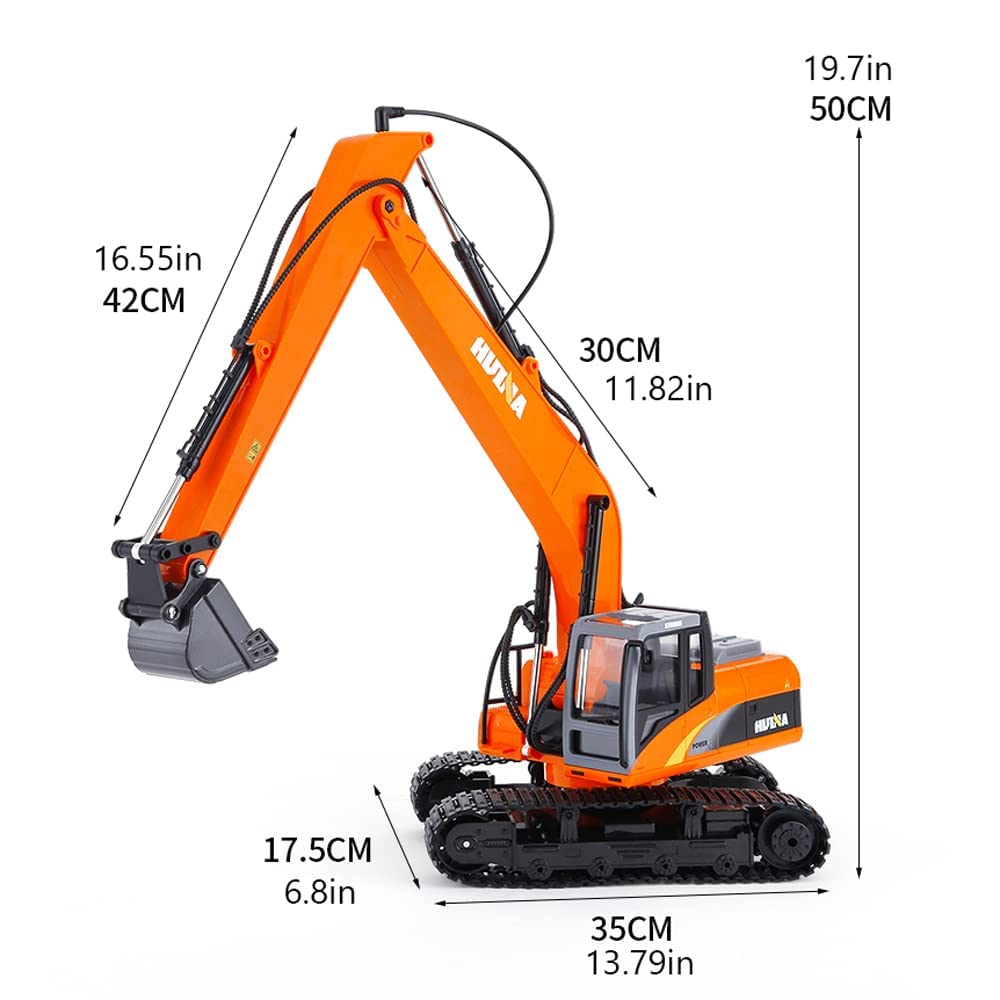 15CH Super Long Robotic Arm Remote Control Digger Toy - RC Excavator Construction Vehicle for Kids | Sand Play, Engineering Learning & Outdoor Fun