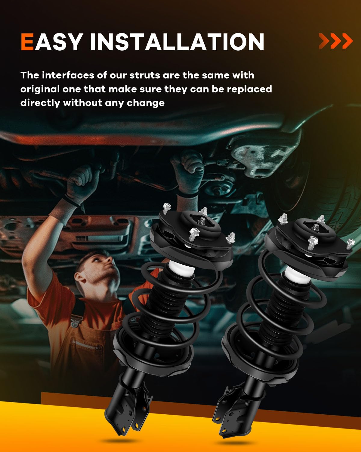 OCPTY Complete Struts Assembly Shocks Replacement Suspension Kit (Set of 2) - Compatible with 2000-2003 Mazda Protege & 2002-2003 Mazda Protege5 | OE Numbers 171425 & 171424 | Perfect for Smooth Ride & Enhanced Vehicle Stability