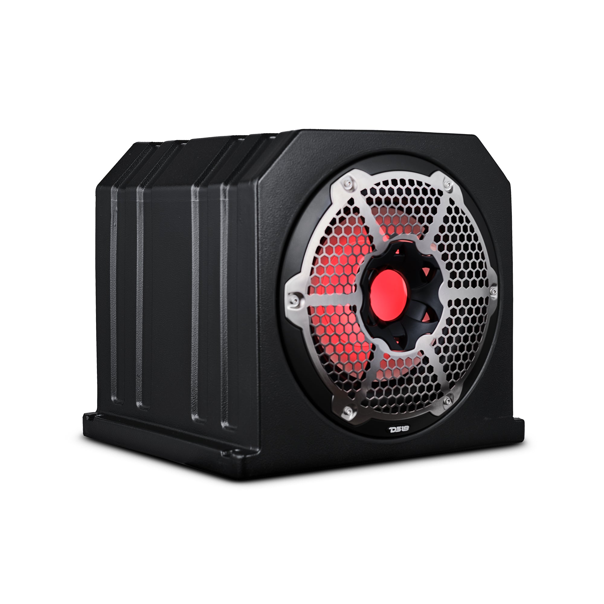 Dual 10 Inch Marine Subwoofer Enclosure with 10 Inch Passive Radiator & RGB LED Lights - 350W RMS 4 Ohm (Includes NXL 10SUB) - Perfect for Boats, Yachts & Outdoor Audio Systems