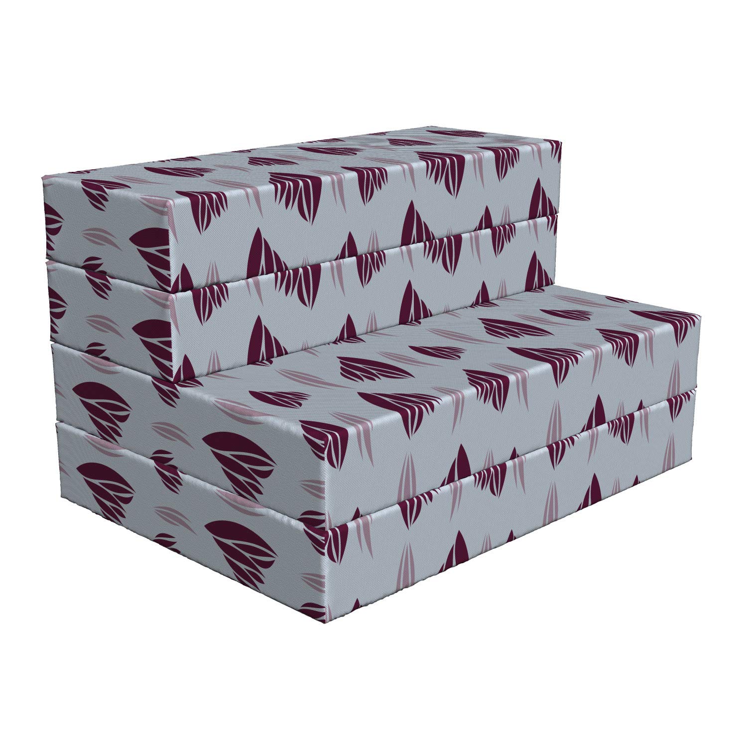 Ambesonne Abstract Foldable Mattress with Surreal Leaf Design, 74.8