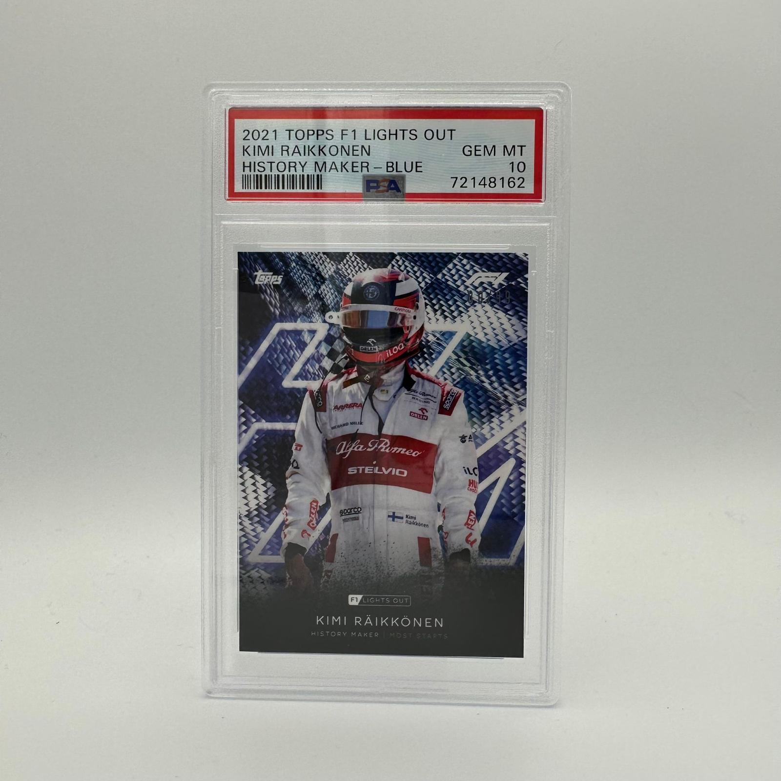 PSA 10 Graded 80/99 Kimi Raikkonen History Maker - Rare Collectible F1 Racing Card for Fans & Investors | Perfect for Display, Trading & Memorabilia Collections