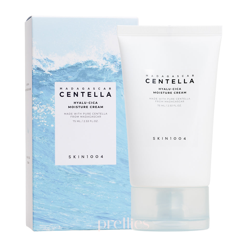 SKIN1004 Madagascar Centella Hyalu-Cica Moisture Cream 75ml - Soothing Hydrating Face Moisturizer for Dry & Sensitive Skin | Daily Skincare Routine & Post-Procedure Care