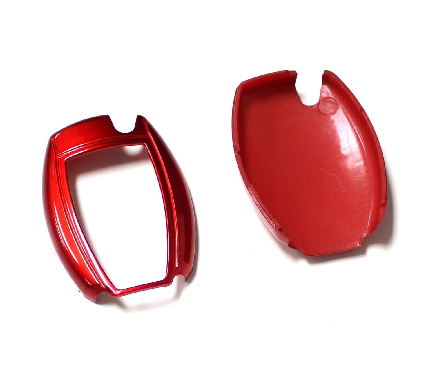 Premium Glossy Red Replacement Key Fob Cover for Mercedes C/E/S/ML Class - Exact Fit Smart Remote Shell Case (Perfect for Key Protection & Style Upgrade)