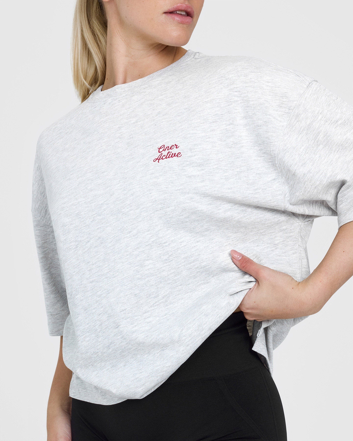 Vintage Washed Graphic T-Shirt for Men & Women | Light Grey Marl | Casual Streetwear & Everyday Comfort