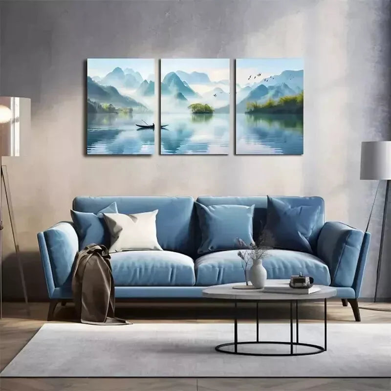 3-Piece Nature Inspired Wall Art Set - Framed Canvas 50x70cm (20x28in) - High Quality Print - 100% Australian Made - Ready to Hang - Perfect for Living Room, Bedroom & Office Decor
