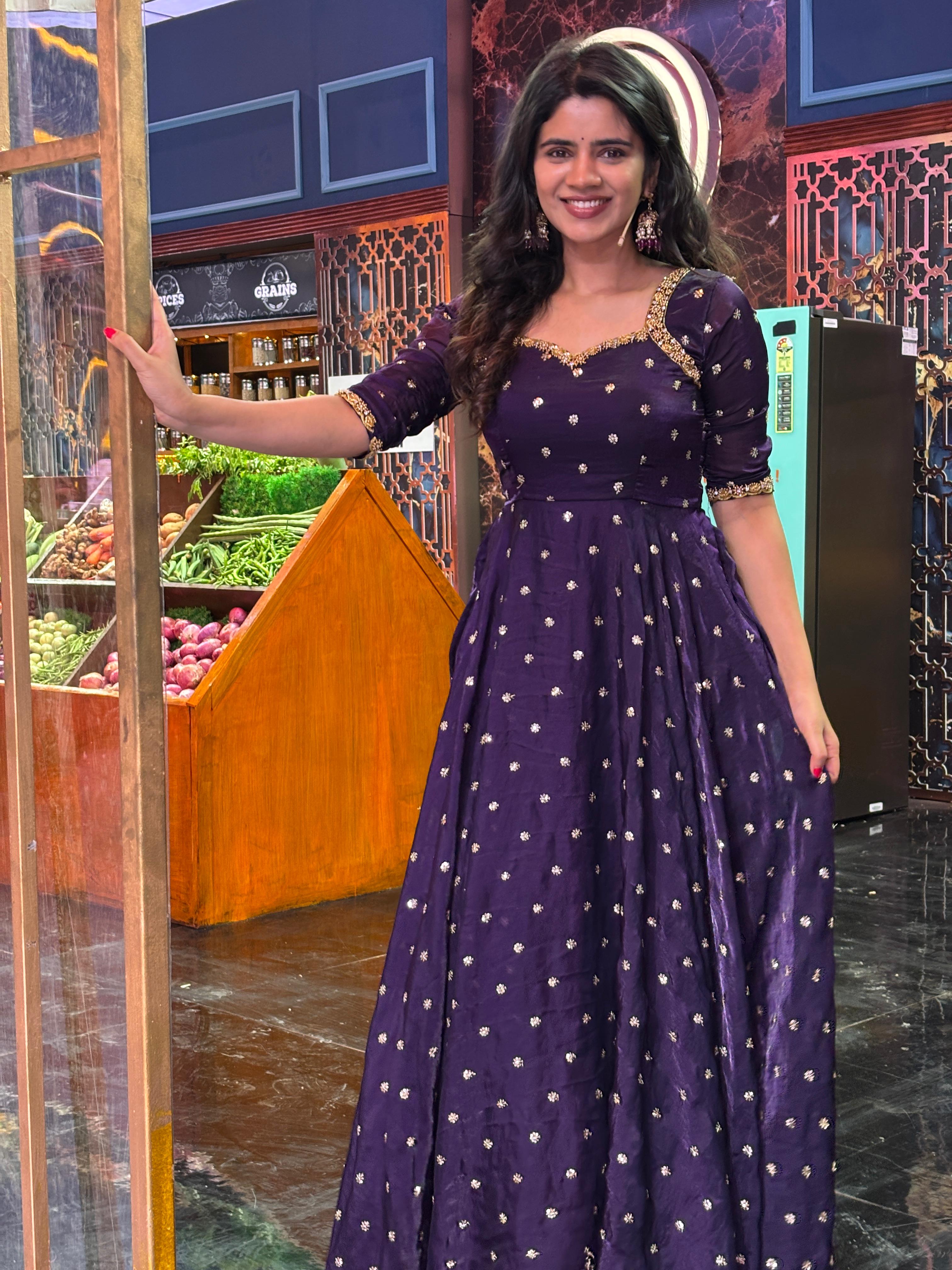 DD754 Soundarya Premium Designer Anarkali Dress for Women - Elegant Indian Party Wear for Weddings, Festivals & Special Occasions