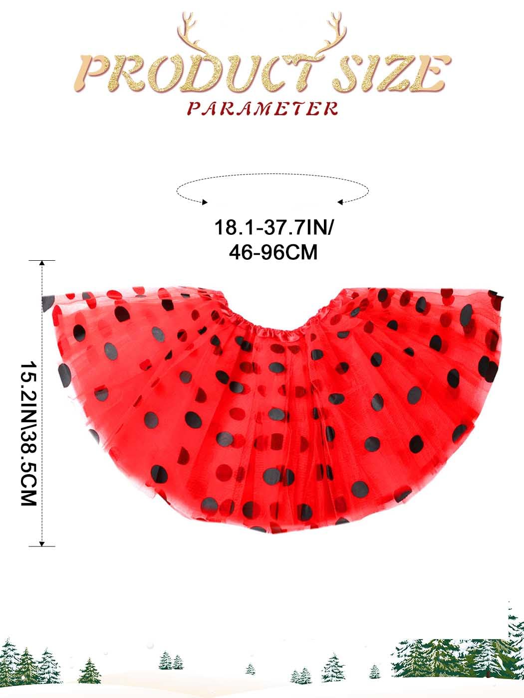 Festive Red Christmas Tutu Skirt with Polka Dots - Santa Inspired Layered Dance Skirt for Women | Perfect for Holiday Parties, Performances & Festive Photo Shoots